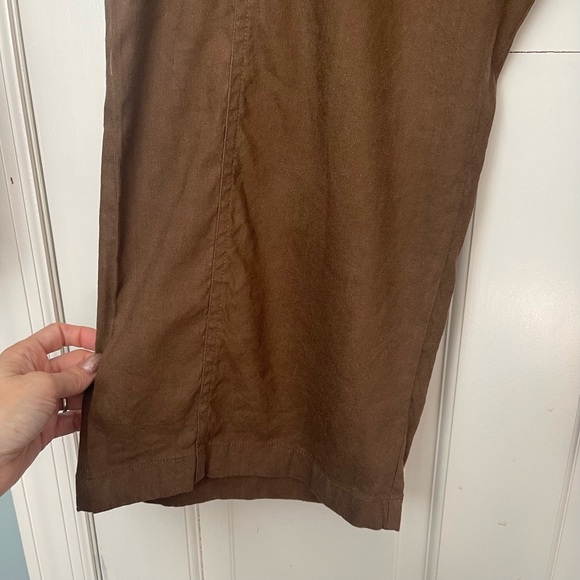 J Jill Linen Wide Leg Crop Sailor Pants Size 16 Stretch Summer Office - Picture 5 of 11